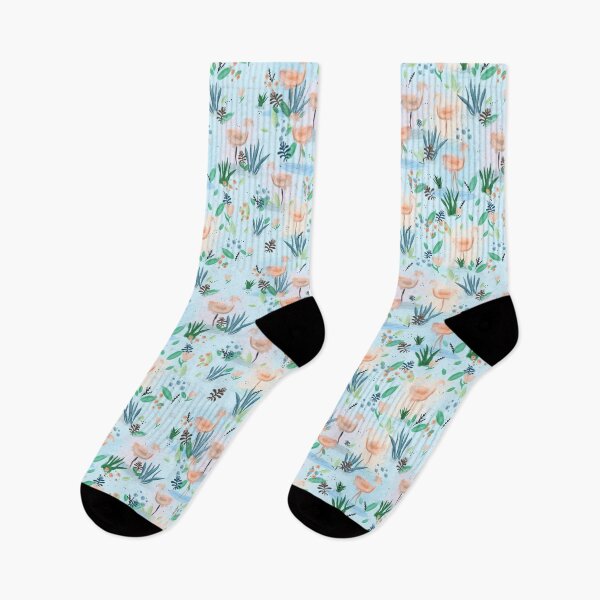 Item preview, Flamingo and flower pattern - small designed and sold by studioMoSa.