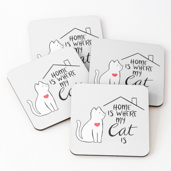 Item preview, Home is where my cat is - white designed and sold by studioLG.