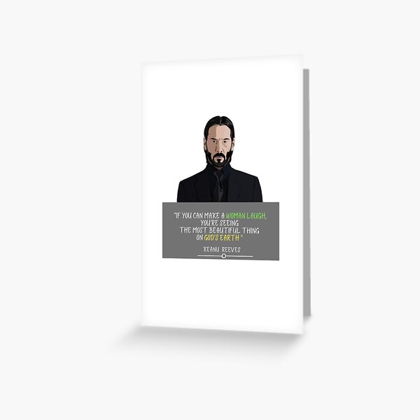 Cartes De Vœux Sur Le Theme Keanu Reeves Redbubble