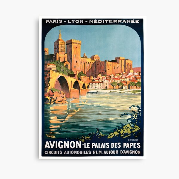 Avignon, French Travel Poster Canvas Print
