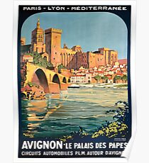 Avignon, französisches Reise-Plakat Poster