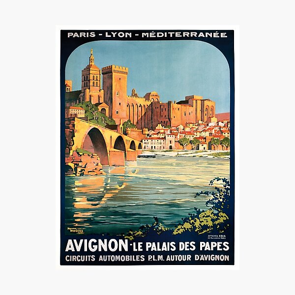 Avignon, French Travel Poster Photographic Print