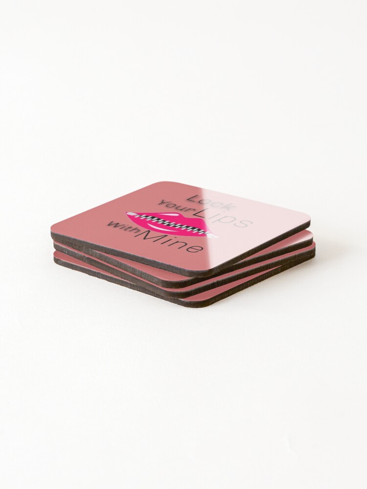 Thumbnail 4 of 5, Coasters (Set of 4), Lock lips designed and sold by Rritu.
