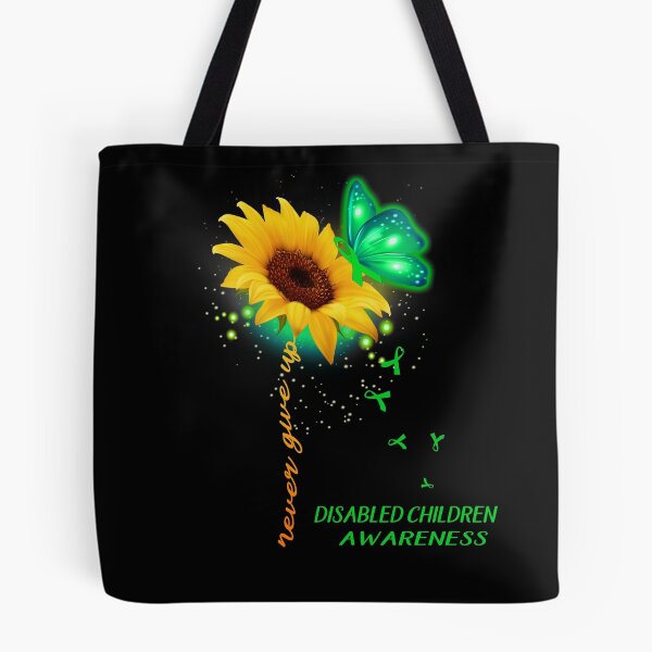 Artikelvorschau, Geben Sie niemals das Bewusstsein für behinderte Kinder mit Sonnenblumenband auf entworfen und verkauft von deputylove.