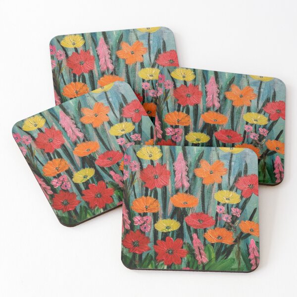 Item preview, Some cool bright and colorful wildflowers  designed and sold by kkartwork.