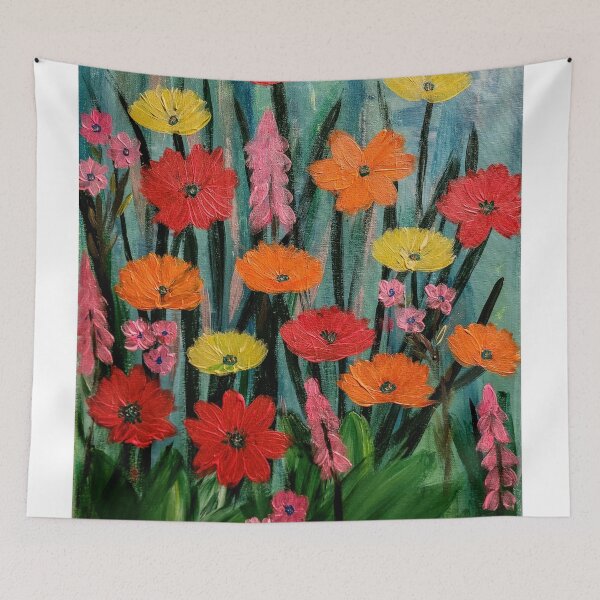 Item preview, Some cool bright and colorful wildflowers  designed and sold by kkartwork.