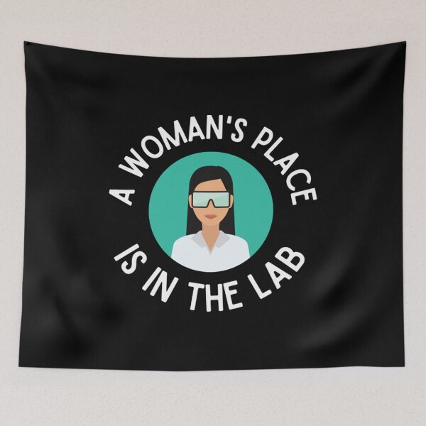 Item preview, A Woman's Place is in the Lab | Woman in Goggles designed and sold by Soosbenjamin.