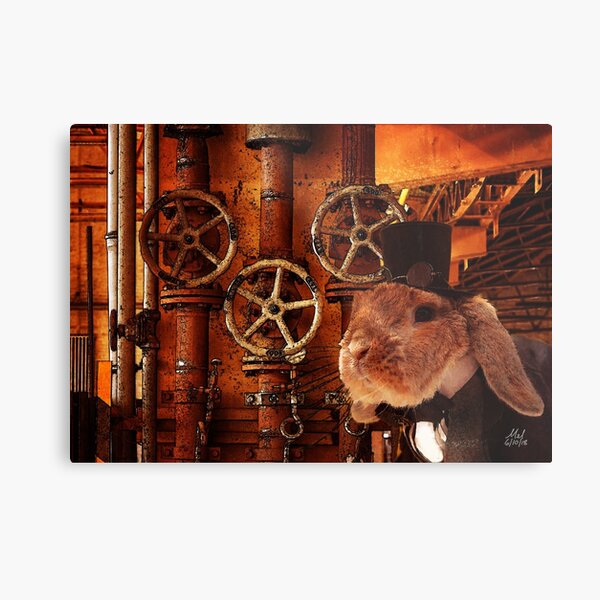 Steampunk Bunny Metal Print