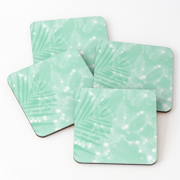 Item preview, Green Sparkles Beach Ocean Tropical Palm Tree Summer designed and sold by Wizardofpizza.