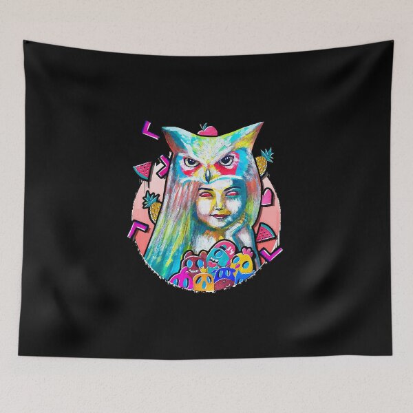 Item preview, owl head sarah painting  designed and sold by Tucker0231.