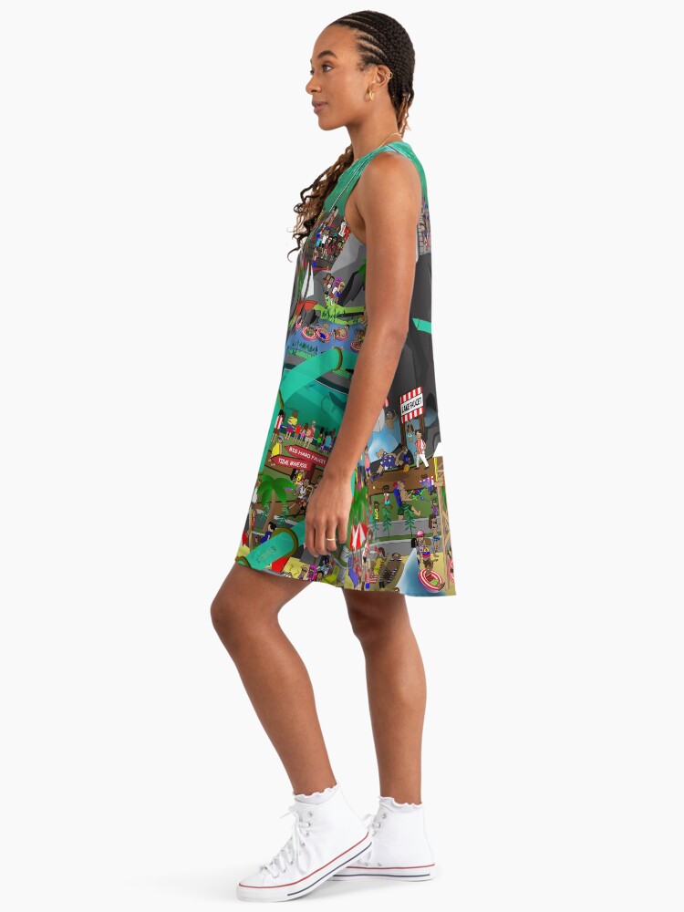 Waterpark!" A-Line Dress for Sale by d3mentia | Redbubble