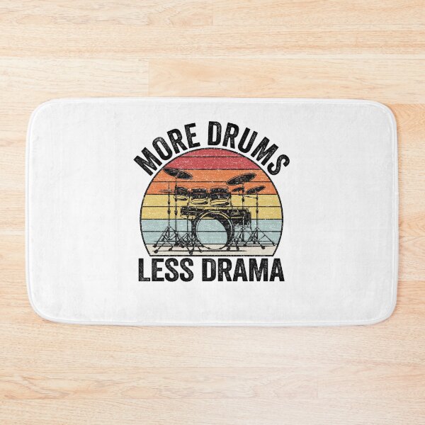 Item preview, More Drums Less Drama Funny Drummer Gift Vintage designed and sold by Stronzi.