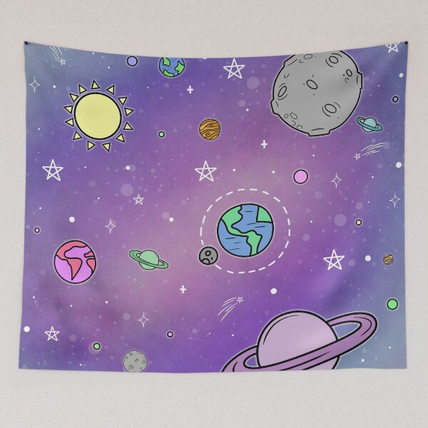 Item preview, Galactic Dreams: Cute Hand-Drawn Space Universe designed and sold by ShutterStudios.