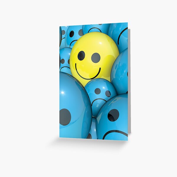 SMILE - humour graphic art print Greeting Card