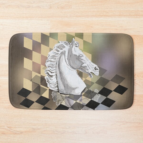 Item preview, White horse on the chessboard designed and sold by Emi Yañez.