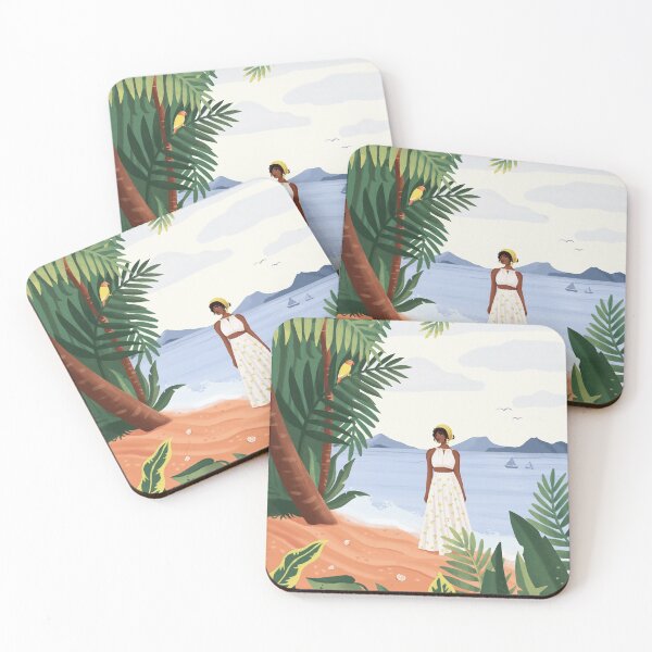 Item preview, Girl on a Tropical Beach designed and sold by domi-creates.