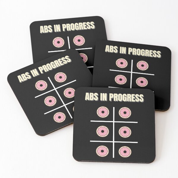 Item preview, Abs In Progress - Funny Fitness Exercise Gym Workout Shirt (Donut Version) designed and sold by yumiso.