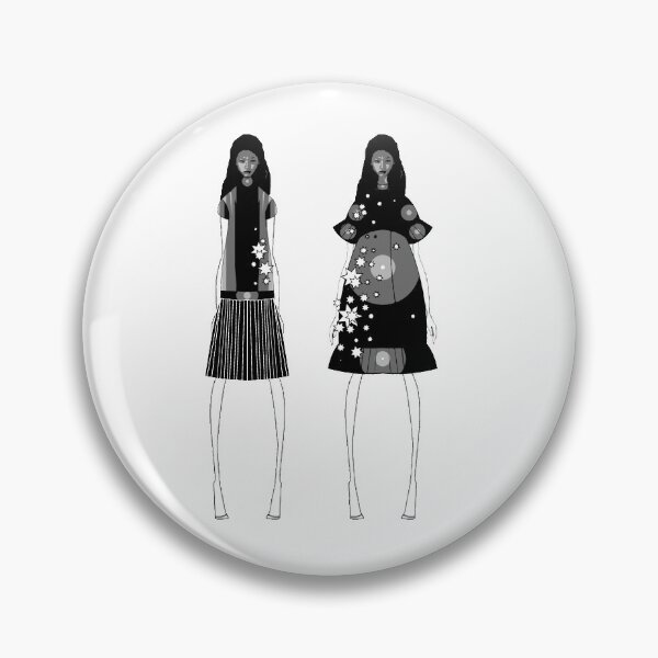 Item preview, Elegant black and white fashion minimal silhouettes designed and sold by IRYNASushi.