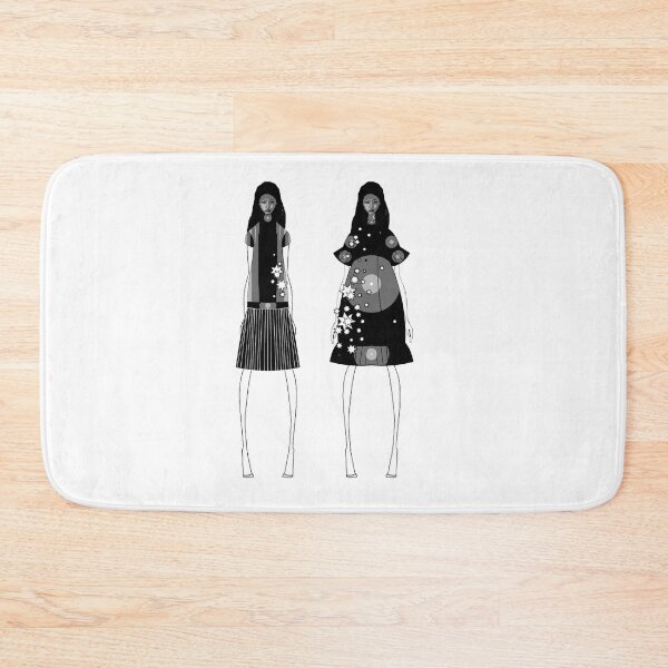 Item preview, Elegant black and white fashion minimal silhouettes designed and sold by IRYNASushi.