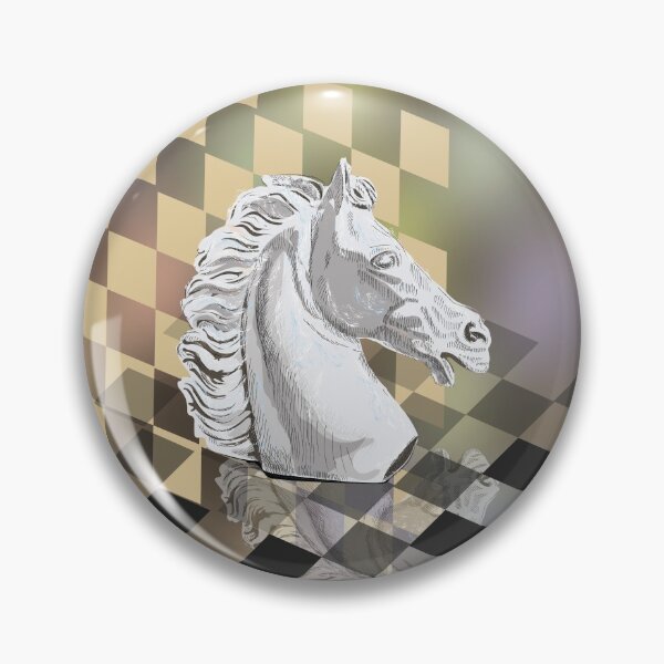 Item preview, White horse on the chessboard designed and sold by Emi Yañez.