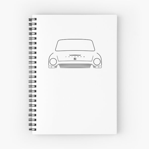 Item preview, Triumph 1300 classic 1960s British car black outline graphic designed and sold by soitwouldseem.