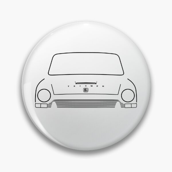 Item preview, Triumph 1300 classic 1960s British car black outline graphic designed and sold by soitwouldseem.