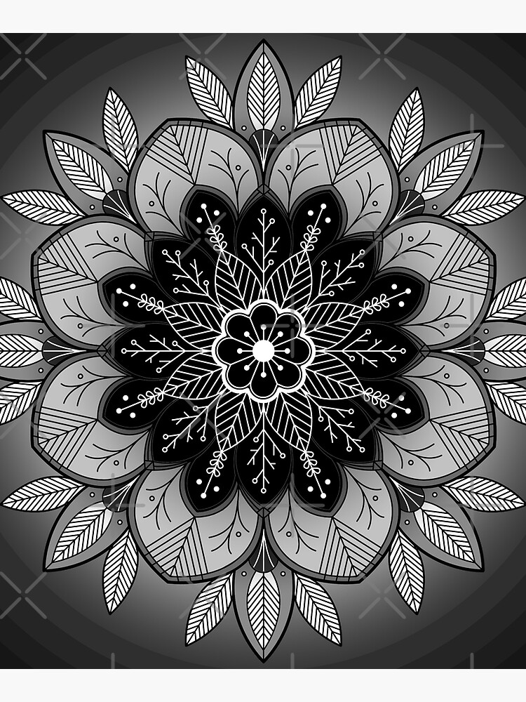 « Mandala magnifique en Noir et Blanc » par AudreyJanvier