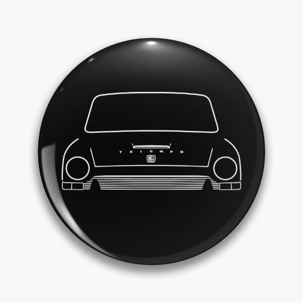 Item preview, Triumph 1300 classic 1960s British car white outline graphic designed and sold by soitwouldseem.