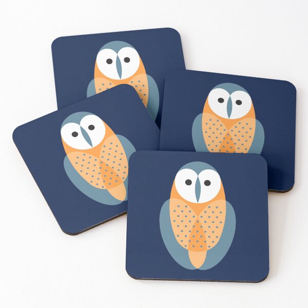 Item preview, Barn Owl on night blue designed and sold by SakalDesign.