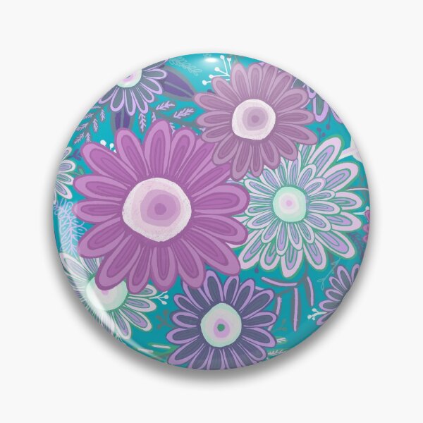 Item preview, Groovy Daisy Vibes - Blue and Purple Palette designed and sold by Squarebird.
