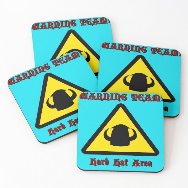 Item preview, Warning Team! Hard Hat Area designed and sold by Temporal Discussion: The Knightmare Podcast.