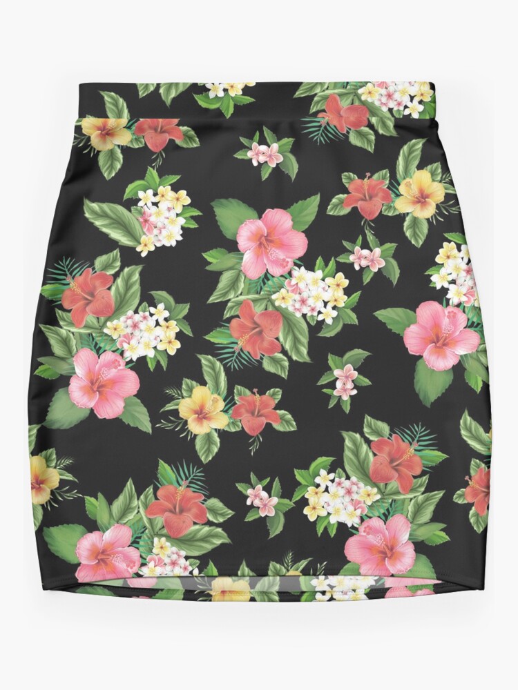 Discover Hawaiian Reversed Floral Mini Skirt