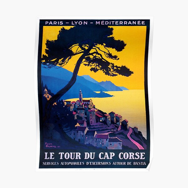 Le Tour Du Cap Corse, Affiche Française de Voyage Poster