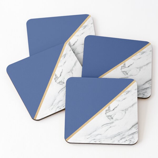 Artikelvorschau, Marmor mit Blue Navy und Gold Stripe Summer entworfen und verkauft von Wizardofpizza.