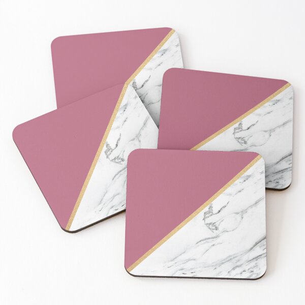 Item preview, Marble with Pink Blush and Gold Stripe Summer designed and sold by Wizardofpizza.