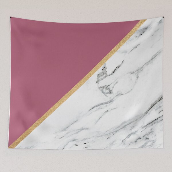 Item preview, Marble with Pink Blush and Gold Stripe Summer designed and sold by Wizardofpizza.
