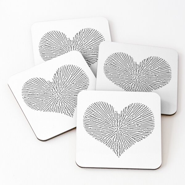 Item preview, Turing Pattern Sunburst Love Heart (Grey) designed and sold by John Uttley.