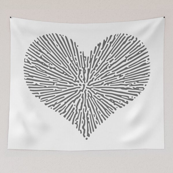 Item preview, Turing Pattern Sunburst Love Heart (Grey) designed and sold by John Uttley.