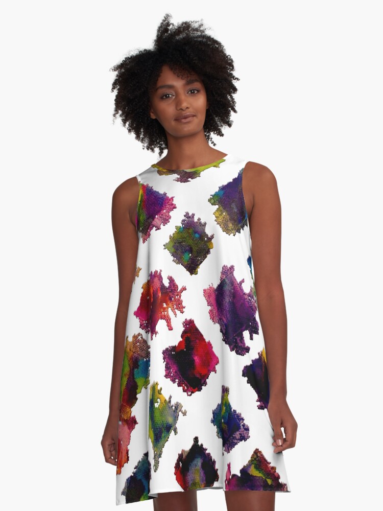 Thumbnail 1 of 4, A-Line Dress, Melting Pot designed and sold by CaitlinLawrence.