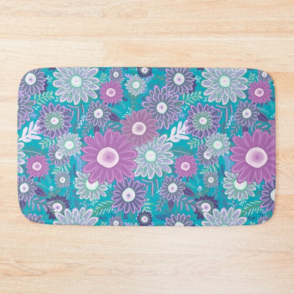 Artikelvorschau, Groovy Daisy Vibes - Palette in Blau und Lila entworfen und verkauft von Squarebird.