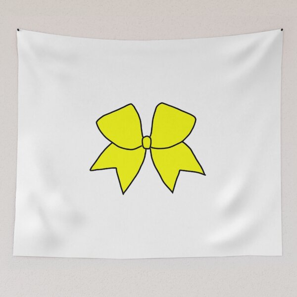 Item preview, Neon Yellow Cheer Bow designed and sold by kenzieestickers.