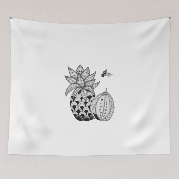 Artikelvorschau, ZENTANGLE PINEAPPLE PINEAPPLE ZENTANGLE ZENDOODLE entworfen und verkauft von SophieQueuniez.