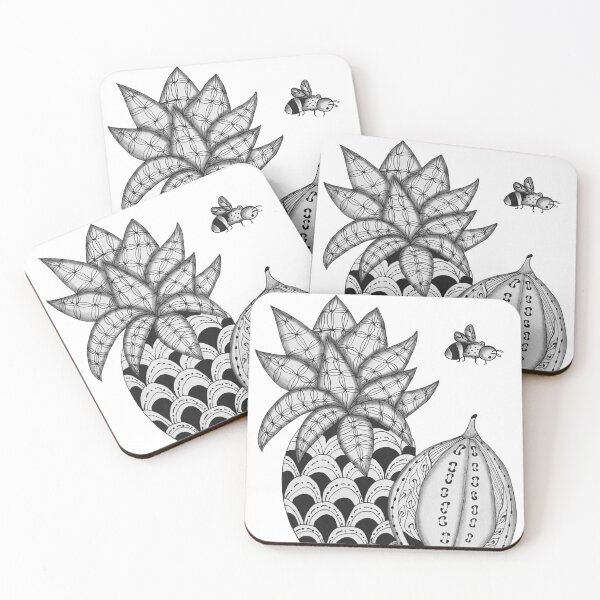 Artikelvorschau, ZENTANGLE PINEAPPLE PINEAPPLE ZENTANGLE ZENDOODLE entworfen und verkauft von SophieQueuniez.
