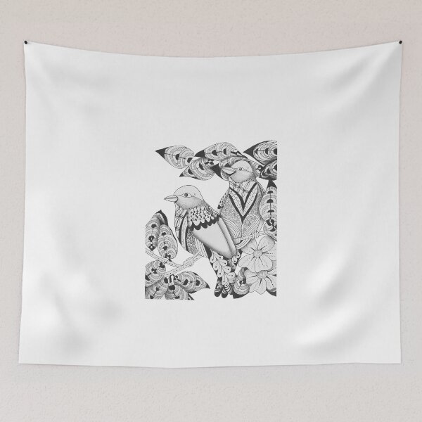 Artikelvorschau, ZENTANGLE BIRD BIRD ZENTANGLE ZENDOODLE entworfen und verkauft von SophieQueuniez.