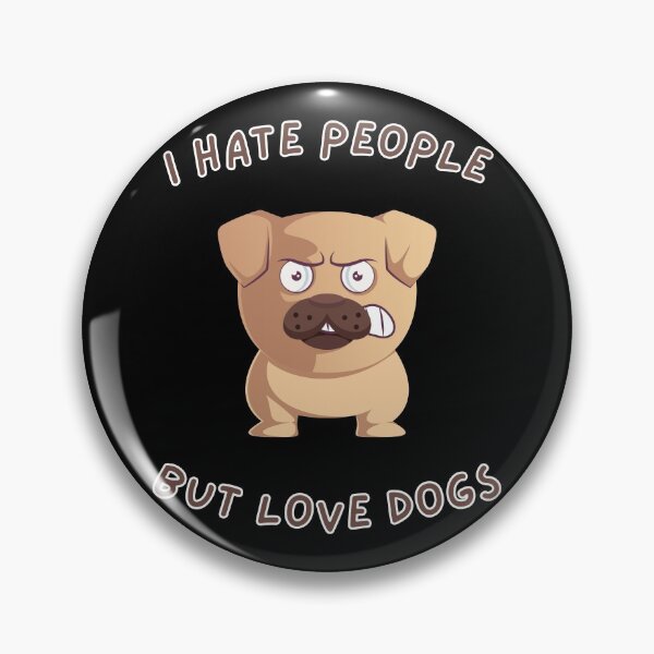 Item preview, I Hate People But Love Dogs Dog Cartoon Funny designed and sold by DerEmmat.