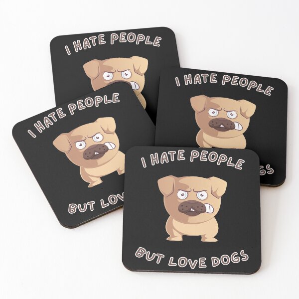 Item preview, I Hate People But Love Dogs Dog Cartoon Funny designed and sold by DerEmmat.
