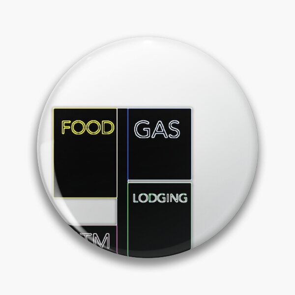 Item preview, Gas, Food, Lodging, ATM Sign designed and sold by LizzieMaher.