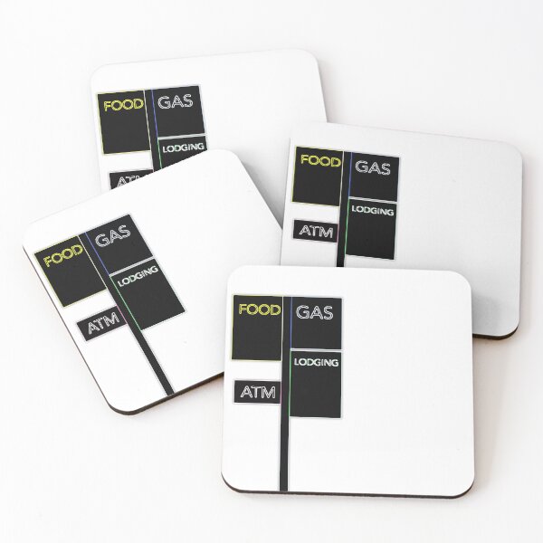Item preview, Gas, Food, Lodging, ATM Sign designed and sold by LizzieMaher.