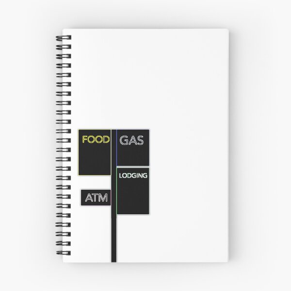 Item preview, Gas, Food, Lodging, ATM Sign designed and sold by LizzieMaher.