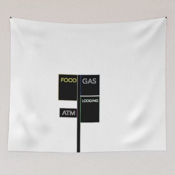 Item preview, Gas, Food, Lodging, ATM Sign designed and sold by LizzieMaher.